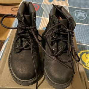 Toddler black suede timberland boots